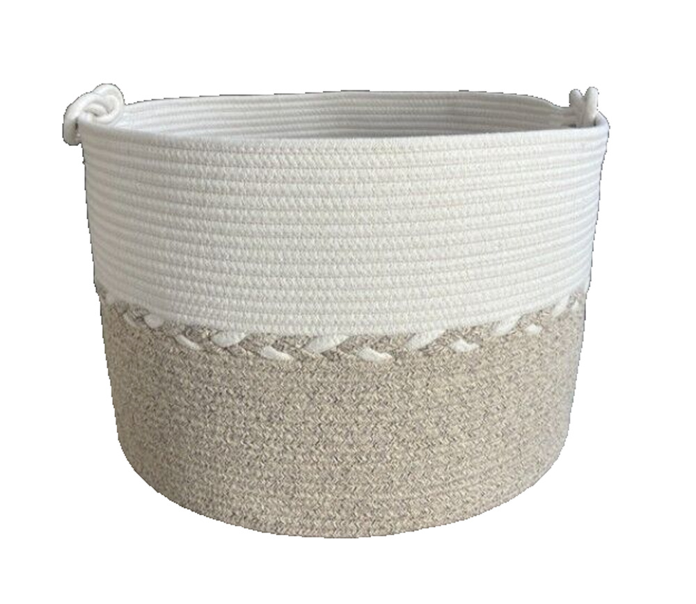 Laundry Baskets Hamper with Handles, Large Cotton Rope Basket 18" x 18" x 12"